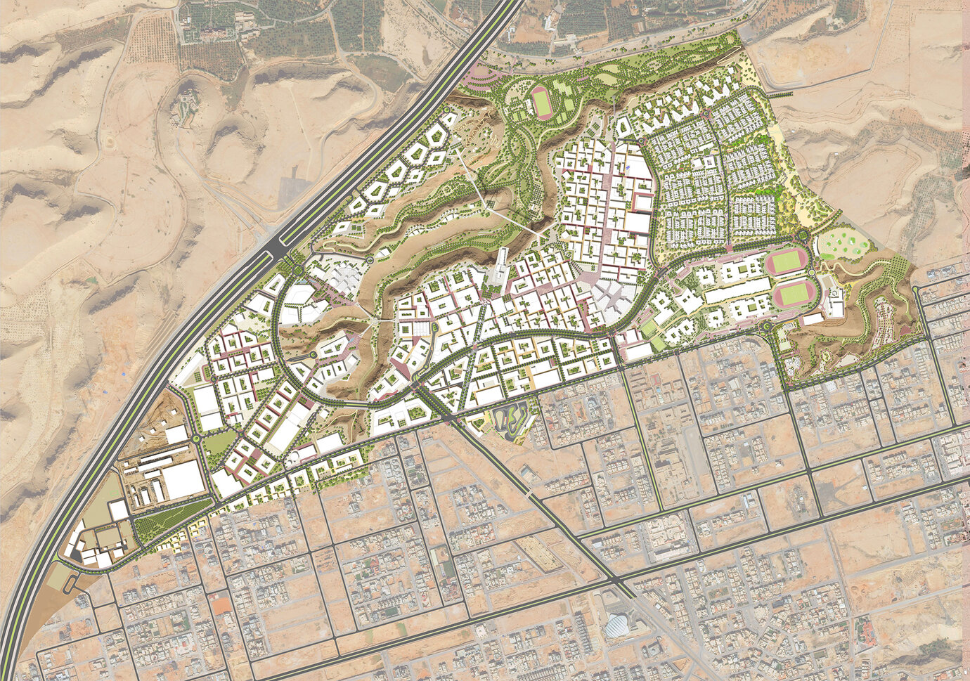 Illustrativer Masterplan der Mohammed Bin Salman Nonprofit City