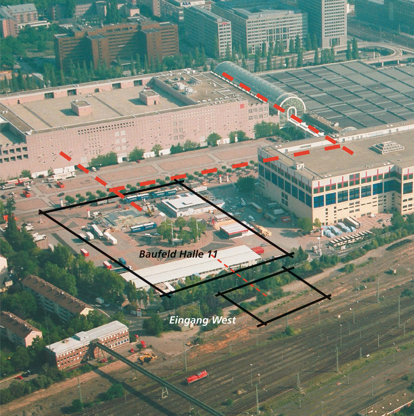 Baufeld Halle 11 und Eingang West