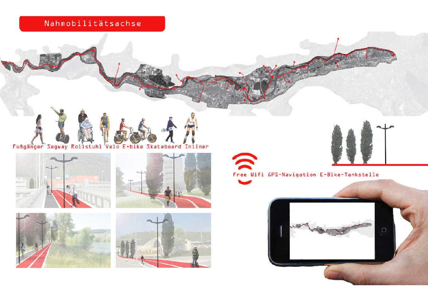 Visualisierung Vogelperspektive der Planung für das Limmattal