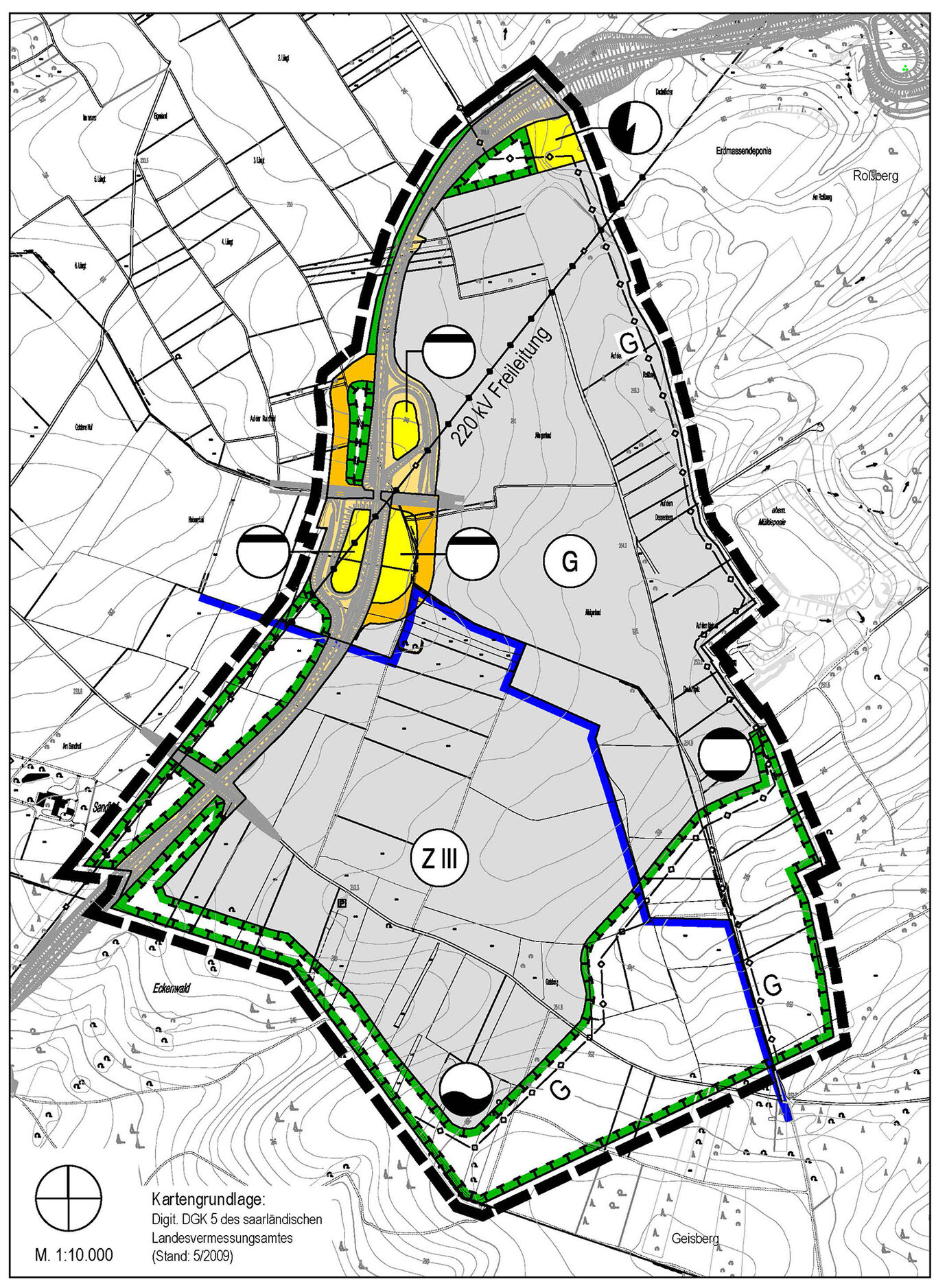 Luftbild des Planungsgebietes Lisdorfer Berg, Kreisstadt Saarlouis