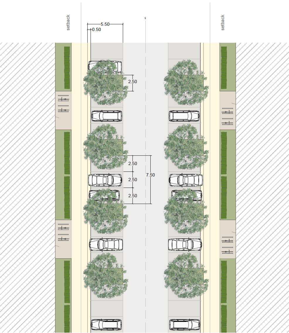 Beispielhaftes Straßenlayout